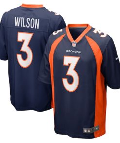 Alternative view of Russell Wilson Denver Broncos Nike Alternate Game Jersey - Navy/Orange/White