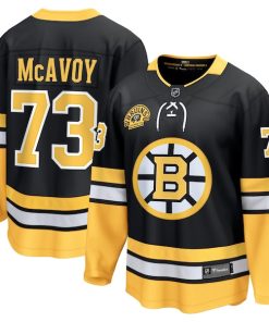 Charlie McAvoy Boston Bruins  100th Anniversary Premier Breakaway Player Jersey - Black
