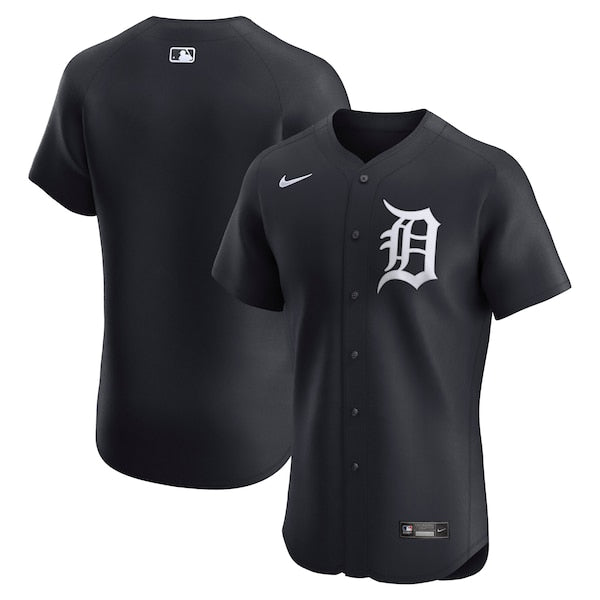 Detroit Tigers Nike Alternate 2 Elite Jersey - Navy/White - Image 2