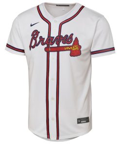 Alternative view of Atlanta Braves Nike Youth Home Replica Jersey - White