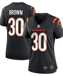 Chase Brown Cincinnati Bengals Nike Women's Team Game Jersey -  Black