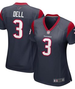 Tank Dell Houston Texans Nike Women's Player Game Jersey - Navy