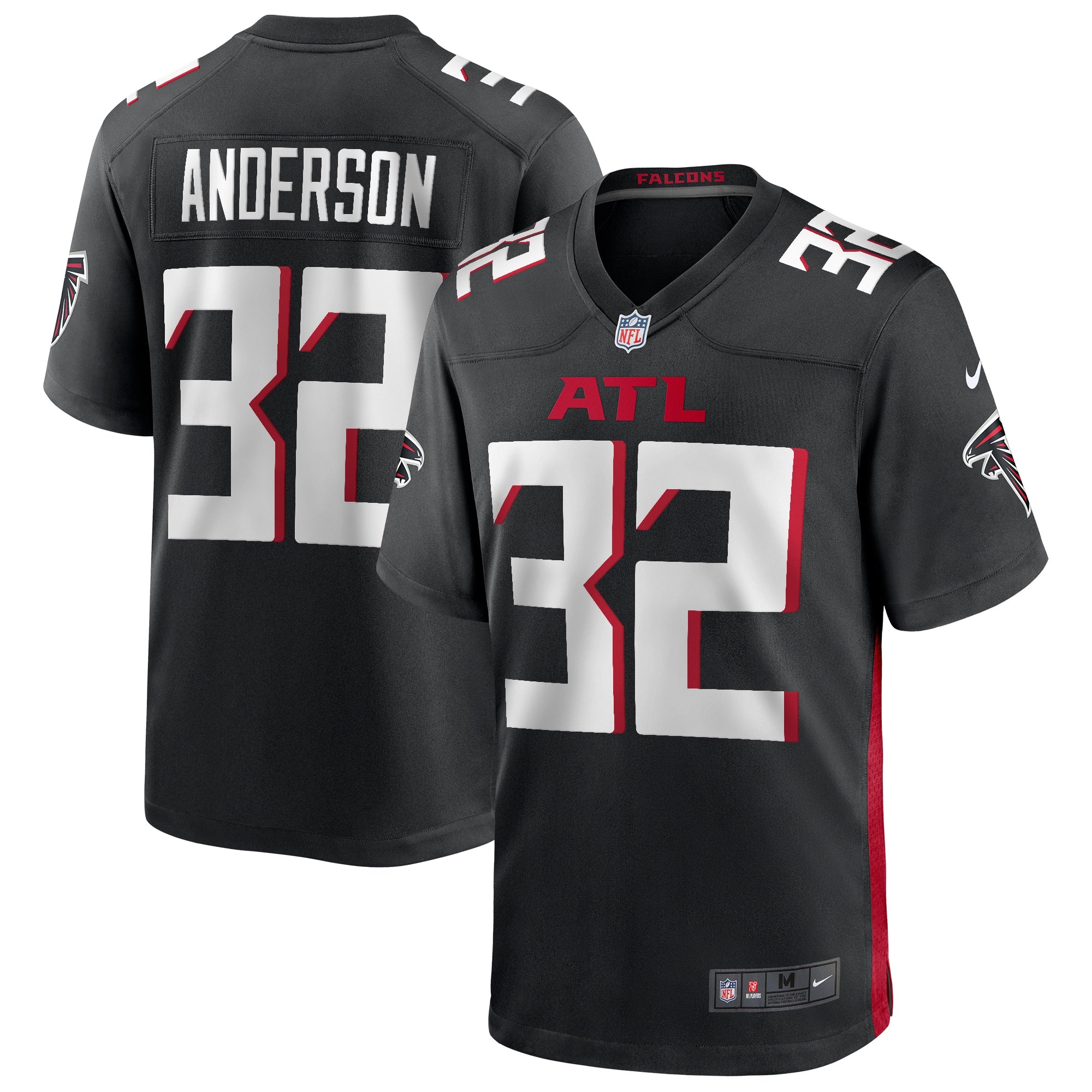 Jamal Anderson Atlanta Falcons Nike Retired Player Alternate Game Jersey - Red/Black - Image 6
