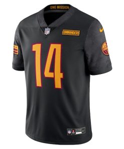 Alternative view of Sam Howell Washington Commanders Nike Alternate Vapor Untouchable Limited Jersey - Black
