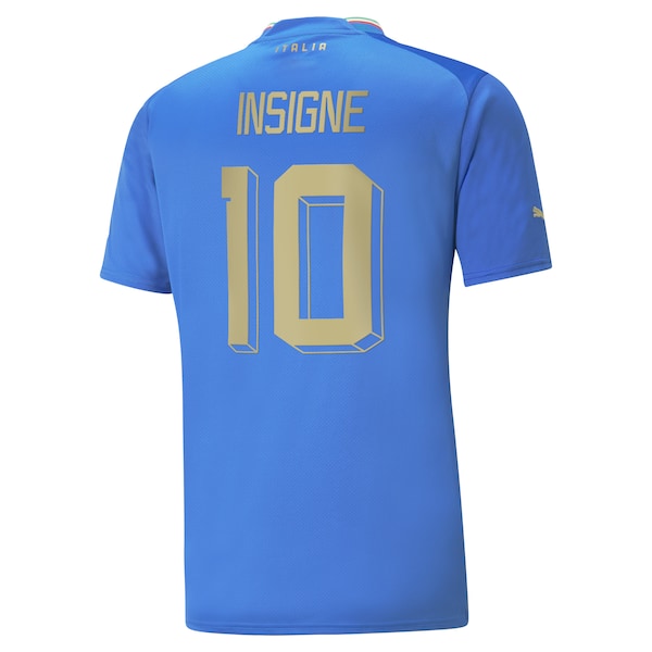 Lorenzo Insigne Italy National Team Puma 2022/23 Home Replica Player Jersey - Blue - Image 3