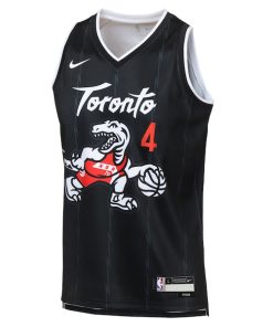 Alternative view of Scottie Barnes Toronto Raptors Nike Youth 2025/26 City Edition Swingman Jersey - Black