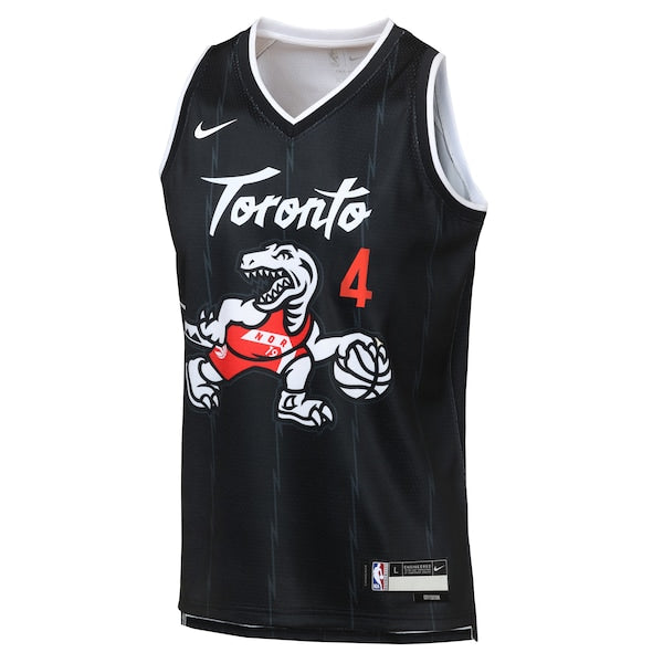 Scottie Barnes Toronto Raptors Nike Youth 2025/26 City Edition Swingman Jersey - Black - Image 2