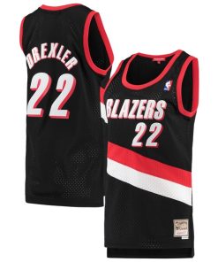Clyde Drexler Portland Trail Blazers Women's 1991/92 Hardwood Classics Swingman Jersey - Black