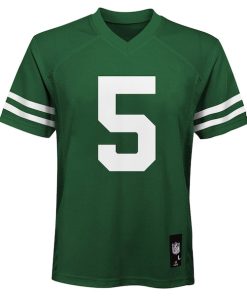 Alternative view of Garrett Wilson New York Jets Youth Replica Player Jersey - Legacy Green