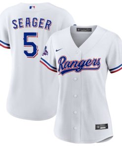 Corey Seager Texas Rangers Nike Women's Home 2023 World Series Champions Replica Player Jersey - White