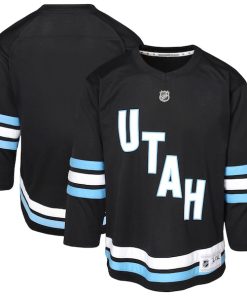 Alternative view of Utah Mammoth Youth Replica Jersey - Black/White