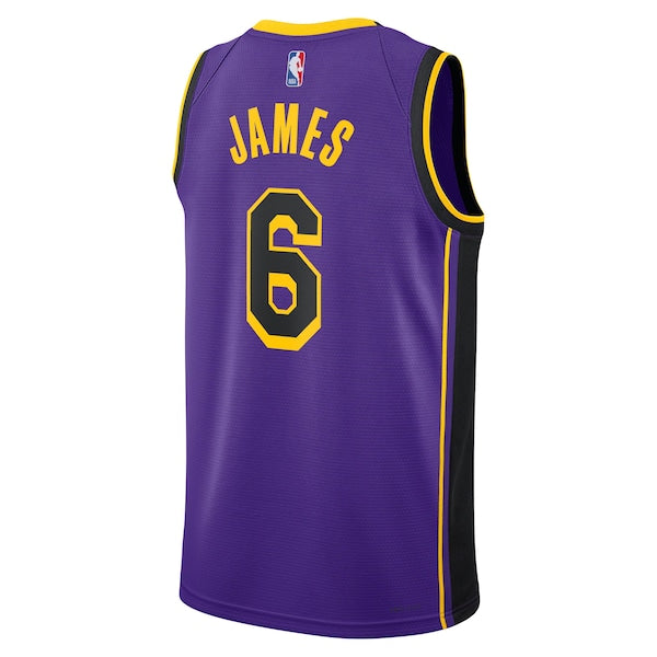 LeBron James Los Angeles Lakers Jordan Brand Unisex Swingman Jersey - Statement Edition - Purple - Image 3