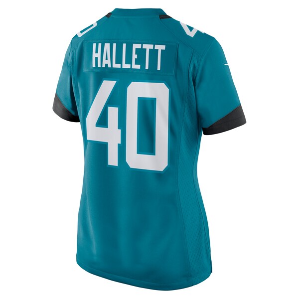 Erick Hallett Jacksonville Jaguars Nike Women's Game Jersey - Teal - Image 3