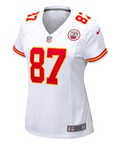 Alternative view of Travis Kelce Kansas City Chiefs Nike Women's Game Jersey - White