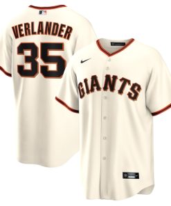 Justin Verlander San Francisco Giants Nike Home Replica Jersey - Cream