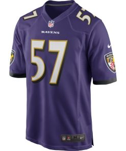 Alternative view of Bart Scott Baltimore Ravens Nike Game Retired Player Jersey - Purple