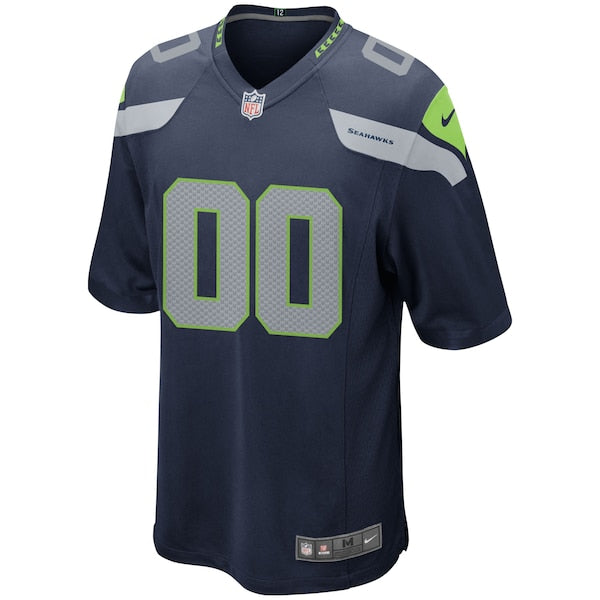 Seattle Seahawks Nike Custom Game Jersey - College Navy - Image 2
