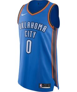 Alternative view of Russell Westbrook Oklahoma City Thunder Nike Authentic Player Jersey - Icon Edition - Blue