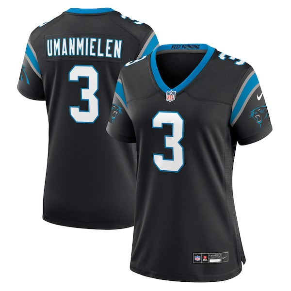 Princely Umanmielen Carolina Panthers Nike Women's Team Game Jersey - Black