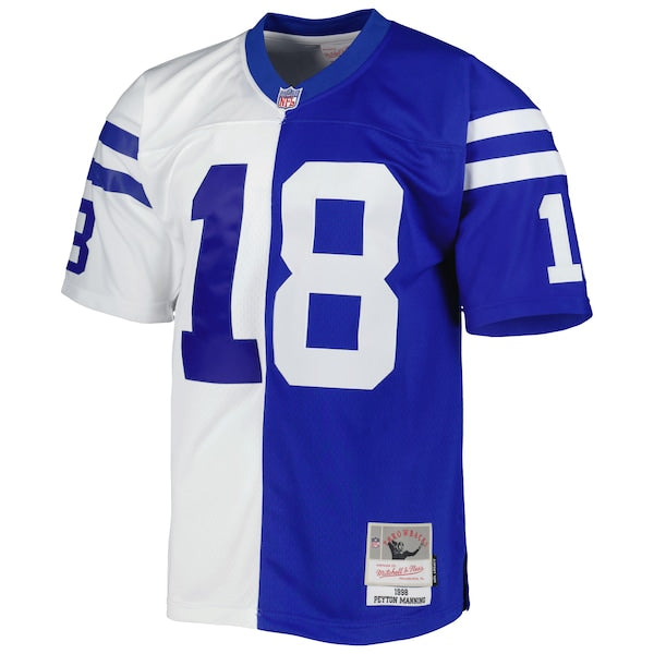 Peyton Manning Indianapolis Colts 1998 Split Legacy Replica Jersey - Royal/White - Image 2
