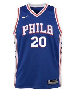 Alternative view of Markelle Fultz Philadelphia 76ers Nike Youth Swingman Jersey Blue - Icon Edition