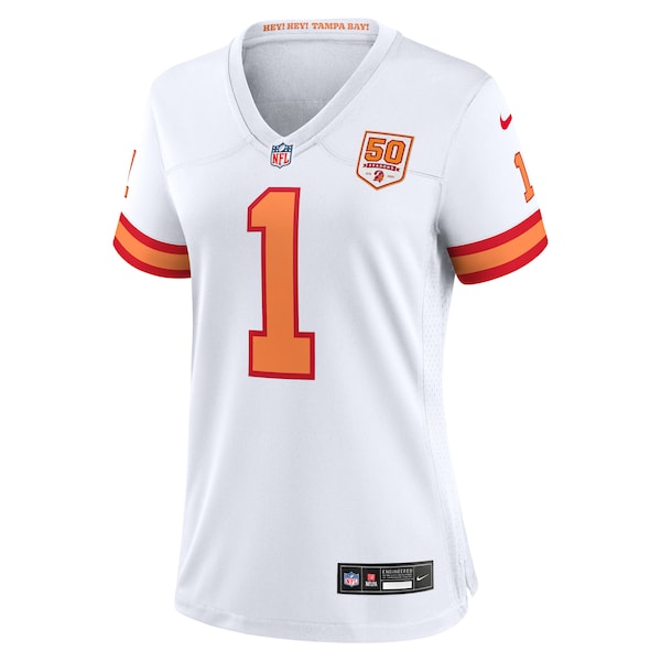 Rachaad White '76 Tampa Bay Buccaneers Nike Women's 50th Season Game Jersey - White - Image 2