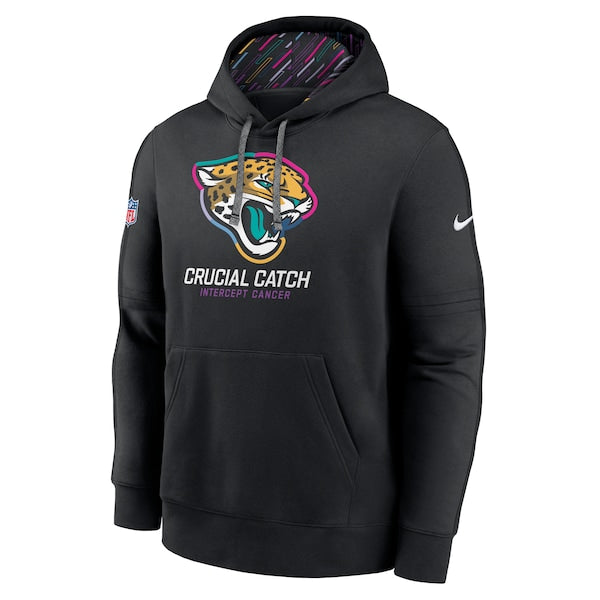 Jacksonville Jaguars Nike 2024 NFL Crucial Catch Club Pullover Hoodie - Black - Image 2