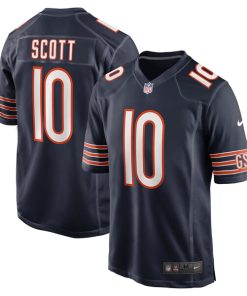 Alternative view of Tyler Scott Chicago Bears Nike  Game Jersey -  Navy