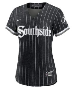 Alternative view of Yoan Moncada Chicago White Sox Nike Women's 2021 City Connect Replica Player Jersey - Black