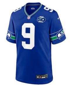 Alternative view of Kenneth Walker III Seattle Seahawks Nike Alternate 50th Season Game Jersey - Royal/College Navy/White