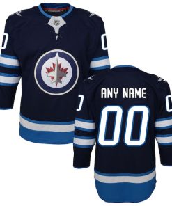 Winnipeg Jets Youth Home Premier Custom Jersey - Navy