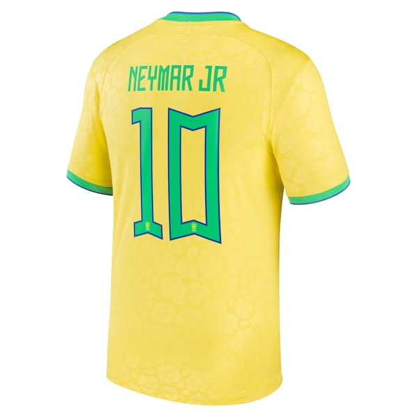 Neymar Jr. Brazil National Team Nike 2022/23 Home Breathe Stadium Replica Player Jersey - Yellow - Image 3