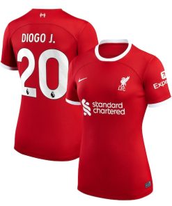 Diogo Jota Liverpool Nike Women's 2023/24 Home Replica Player Jersey - Red/White