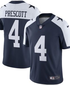 Alternative view of Dak Prescott Dallas Cowboys Nike Alternate Vapor Limited Jersey - Navy/White