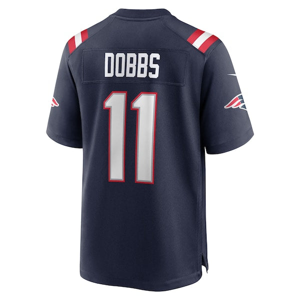 Joshua Dobbs New England Patriots Nike Team Game Jersey - Navy - Image 3