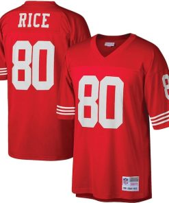 Jerry Rice San Francisco 49ers 1990 Retired Player Replica Jersey - Scarlet