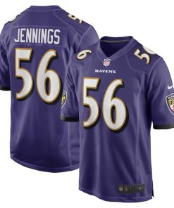 Deion Jennings Baltimore Ravens Nike Team Game Jersey -  Purple