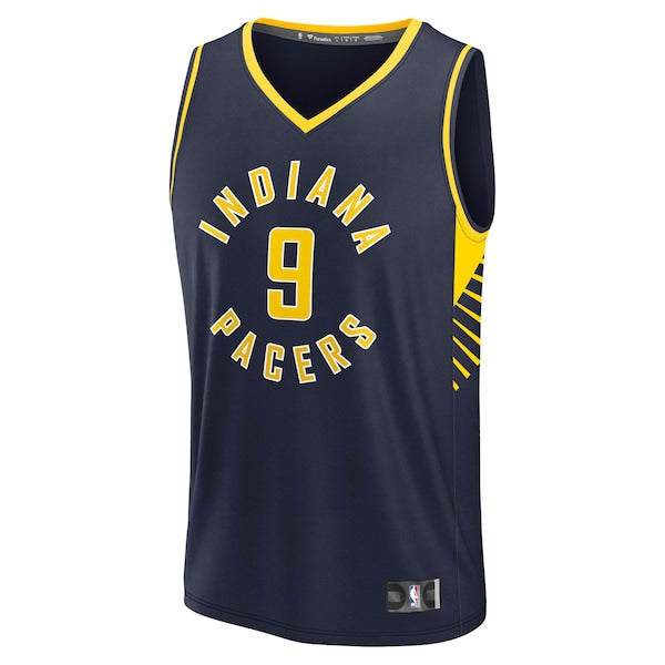 T.J. McConnell Indiana Pacers Fast Break Replica Jersey - Navy - Icon Edition - Image 3