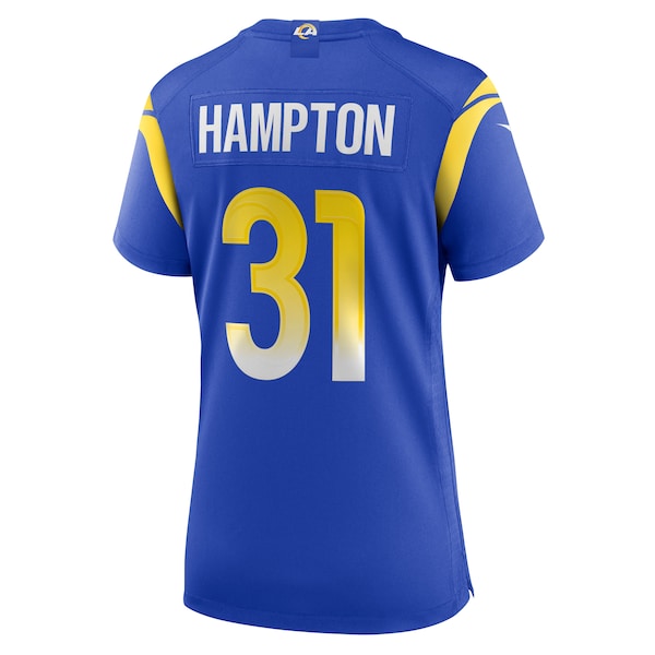 Nick Hampton Los Angeles Rams Nike Women's Home Game Jersey - Royal - Image 3