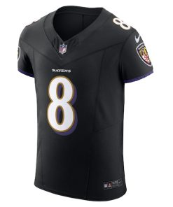 Alternative view of Lamar Jackson Baltimore Ravens Nike Alternate Vapor F.U.S.E. Elite Jersey - Black