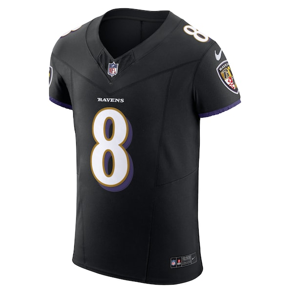 Lamar Jackson Baltimore Ravens Nike Alternate Vapor F.U.S.E. Elite Jersey - Black - Image 2