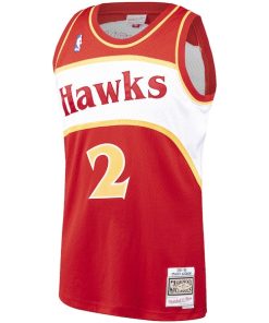 Alternative view of Stacey Augmon Atlanta Hawks 1991/92 Hardwood Classics Swingman Jersey - Red