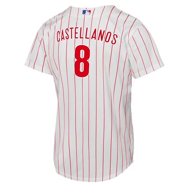 Nick Castellanos Philadelphia Phillies Nike Youth Home Replica Player Jersey - White - Image 3