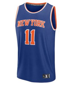 Alternative view of Jalen Brunson New York Knicks  Youth Fast Break Replica Player Jersey - Icon Edition - Blue