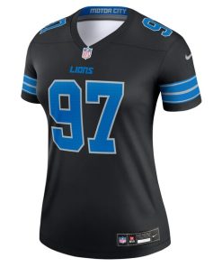 Alternative view of Aidan Hutchinson Detroit Lions Nike Women's Legend Jersey - Black