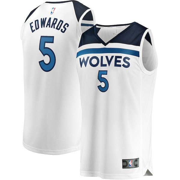 Anthony Edwards Minnesota Timberwolves Youth Fast Break Replica Player Jersey - Association Edition - White