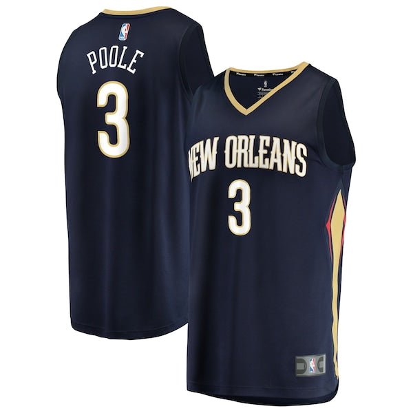 Jordan Poole New Orleans Pelicans Fast Break Replica Jersey - Navy - Icon Edition
