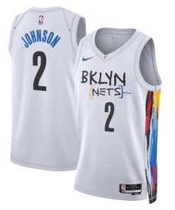 Cameron Johnson Brooklyn Nets Nike City Edition Swingman Jersey - White