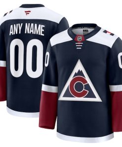 Colorado Avalanche  Alternate Premium Custom Jersey - Navy/Burgundy/White