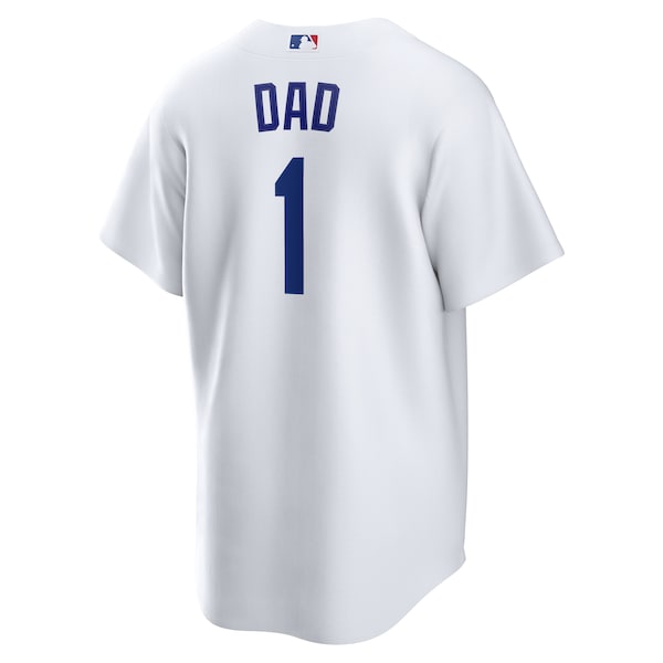 Los Angeles Dodgers Nike #1 Dad Home Replica Jersey - White - Image 3